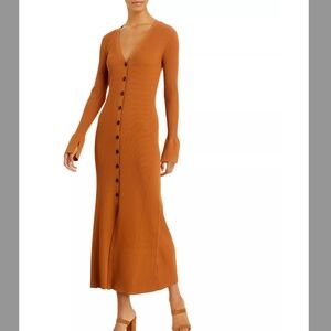 A.L.C. Tamara Sweater Midi Dress in Cashew